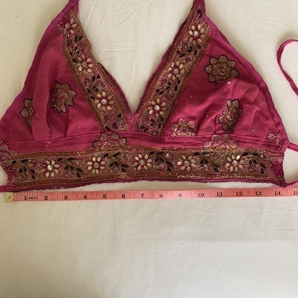 Shakti Top Bralette Saris Boho Gypsy Festival OOAK - Picture 5 of 7